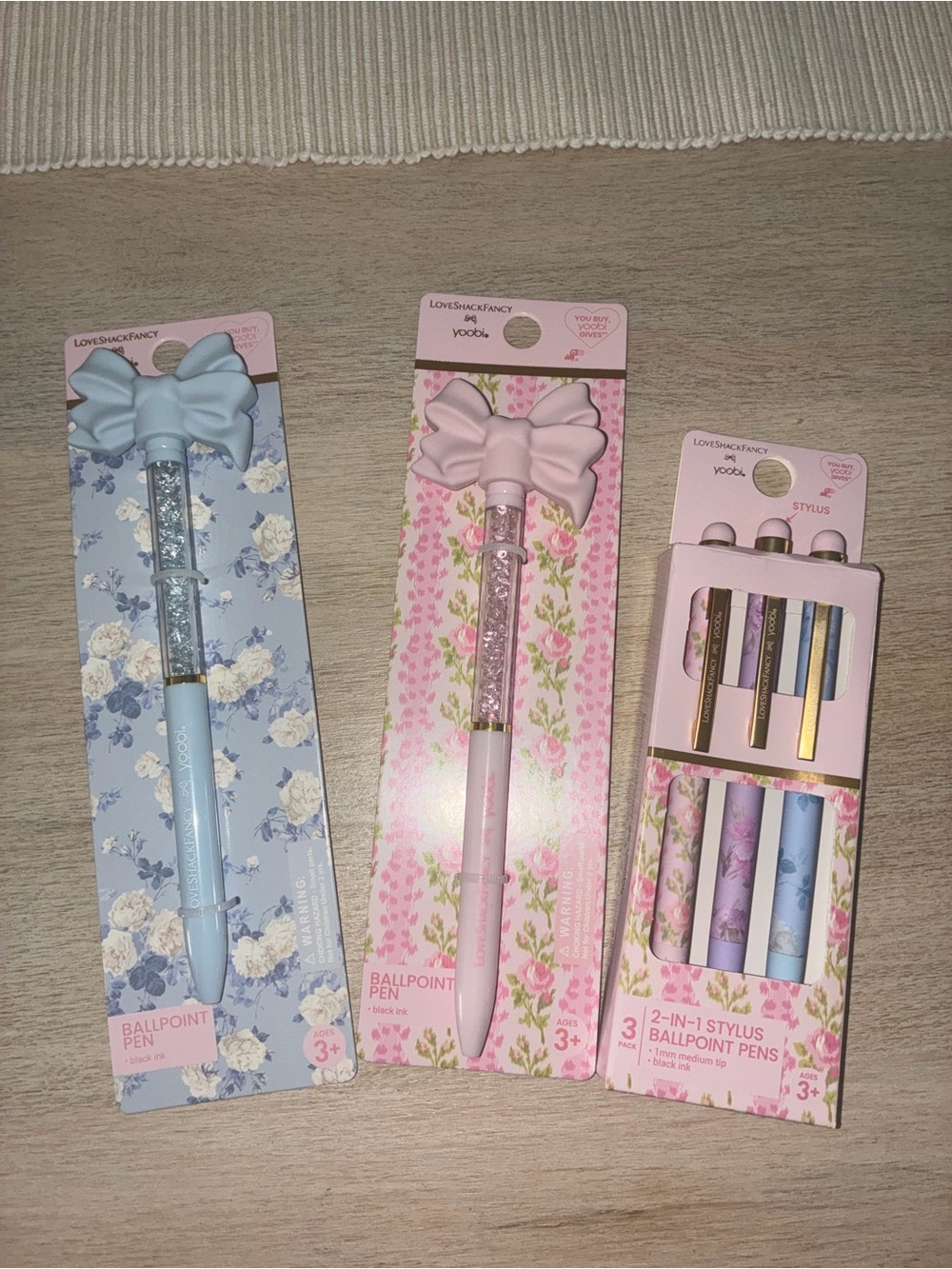 LoveShack Fancy x yoobi Ballpoint Pen set of 3